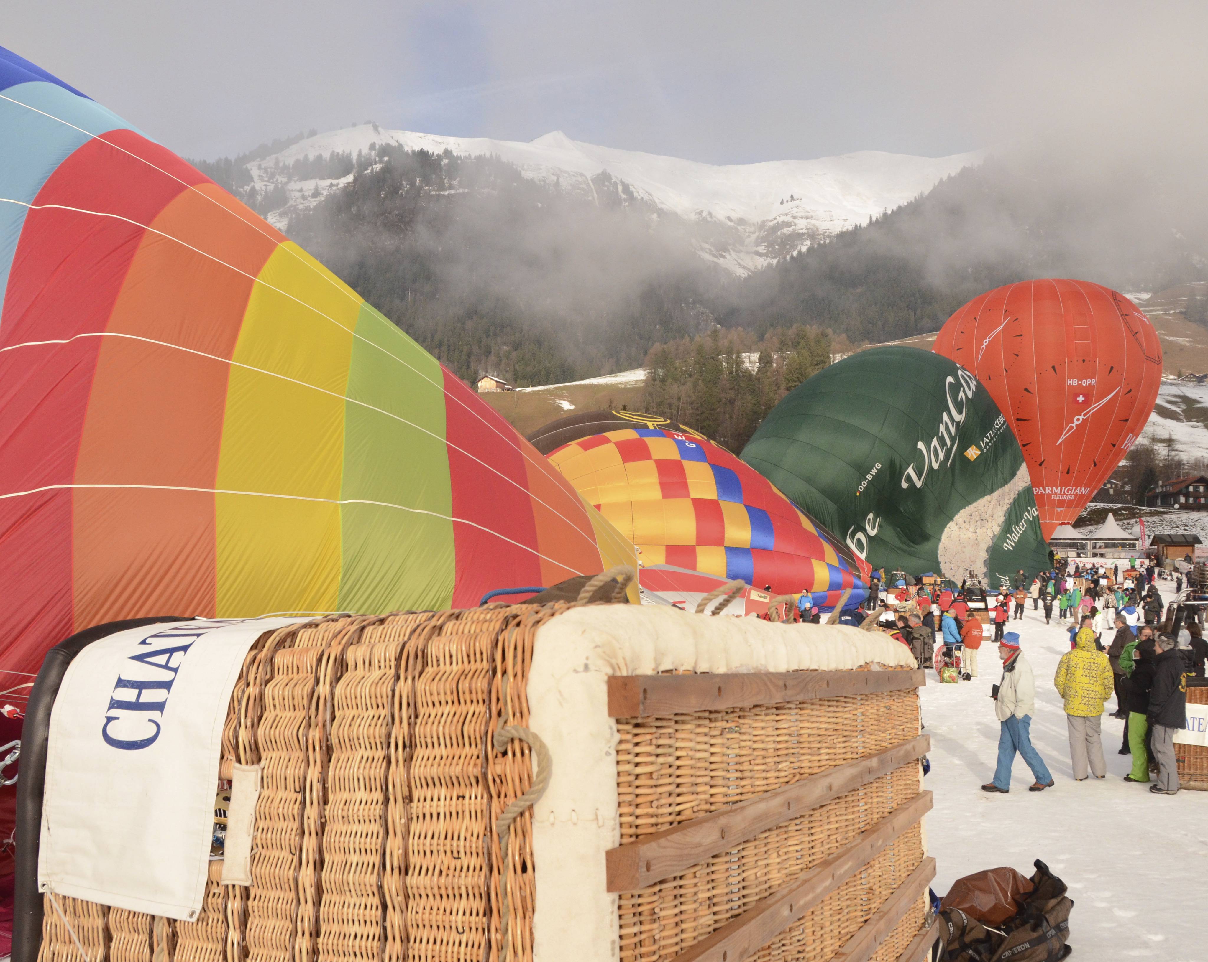 Heißluftballon in Gstaad